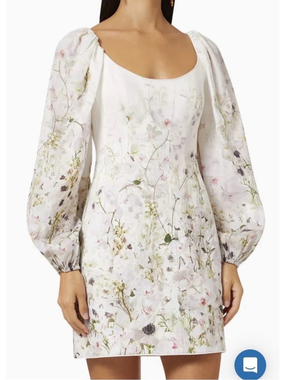 NWT Zimmermann Dancer Paneled Garden Floral Orchids Corset Lace Up Back Dress 2